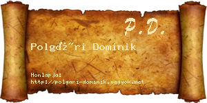 Polgári Dominik névjegykártya